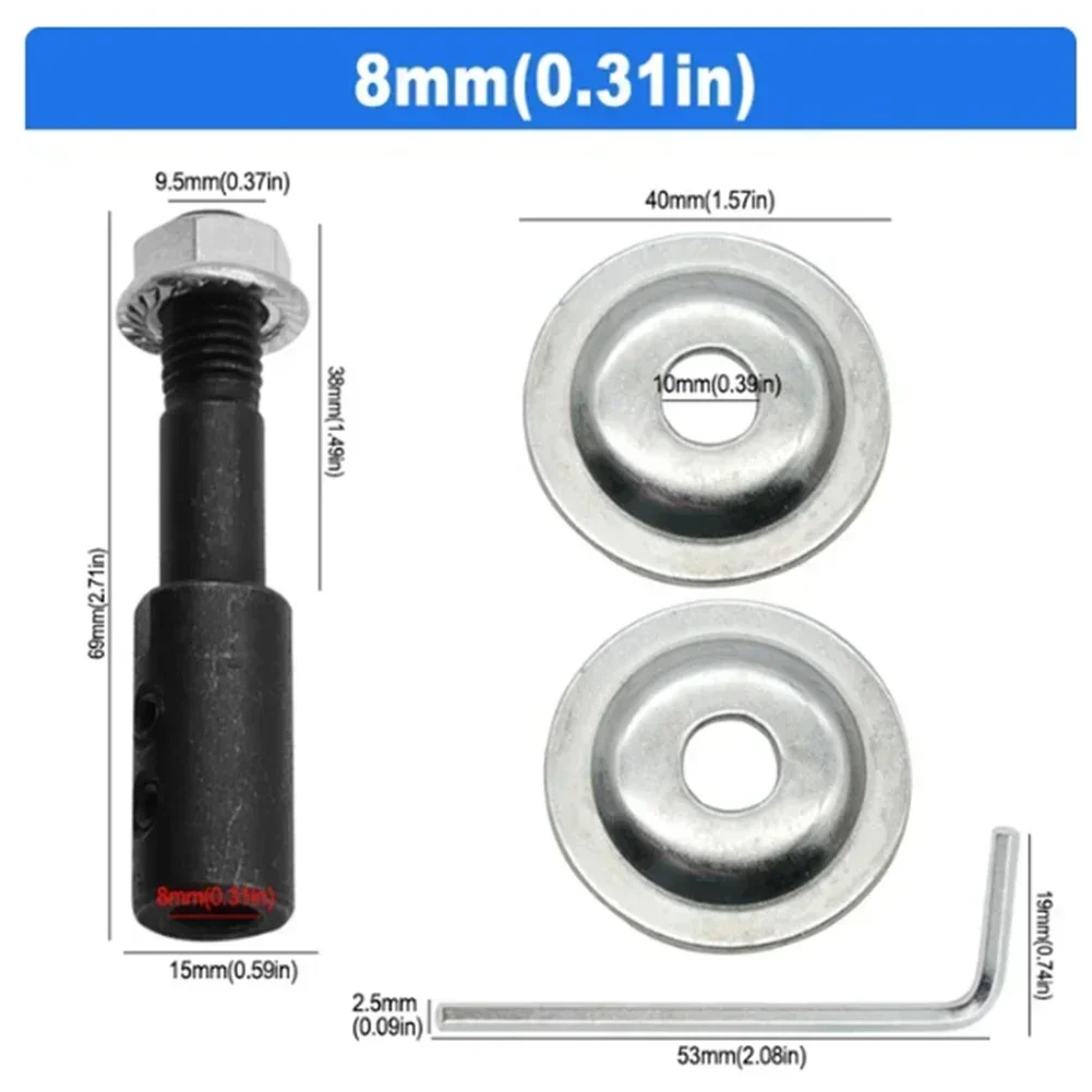 Imagem -05 - Conjunto de Adaptador de Eixo para Polimento de Moagem mm mm mm 10 mm 12 mm 14 mm 16 mm Eixo Motor Banco Moedor Extensor Manga Casal 1