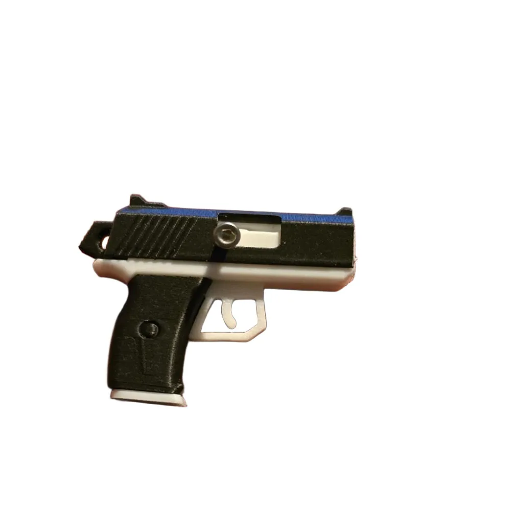 Miniature Pistol Keychain M9 Mini Gun Model Rifle Small Toy Gun Can Launch 6mm Paper Balls for Gift Pendant Color Be Customized