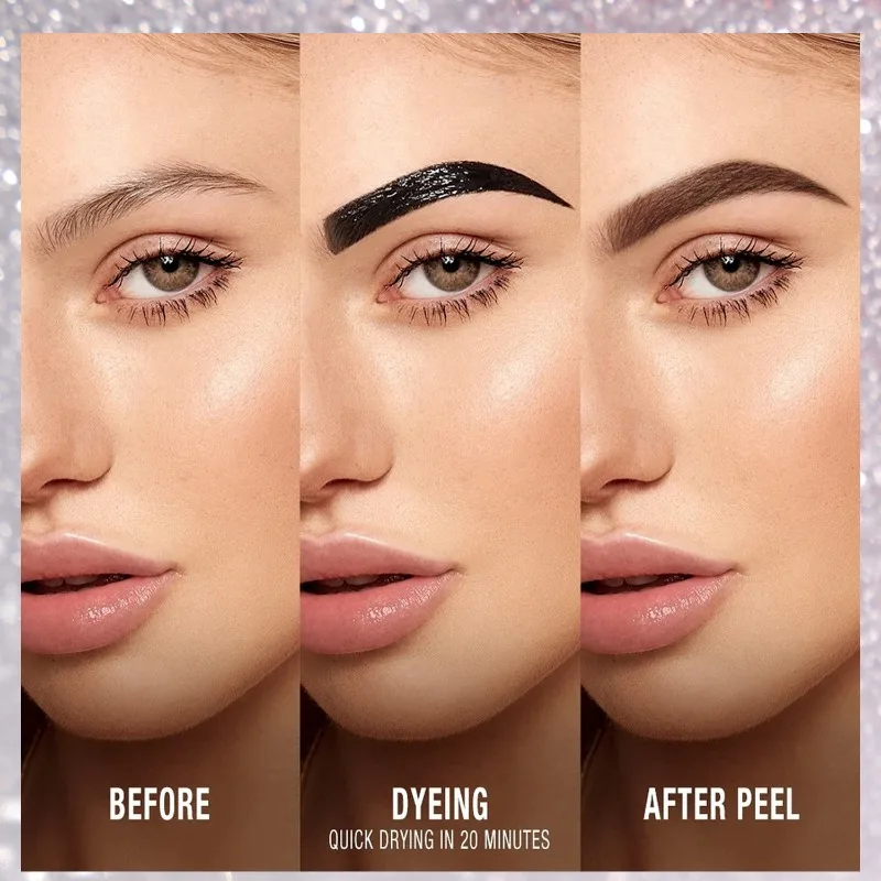 Waterproof Peel Off Brow Tint Gel Long Lasting No Smudge Natural Feathered Brows Easy To Remove No Residue for All Day Wear
