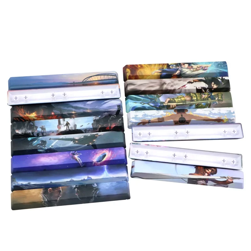 

Anime Keycaps Custom 6.25U Space Keycap Five-sided Sublimation Artisan Keycaps for Mechanical Keyboard Caps Gamer Boy Girl Gifts