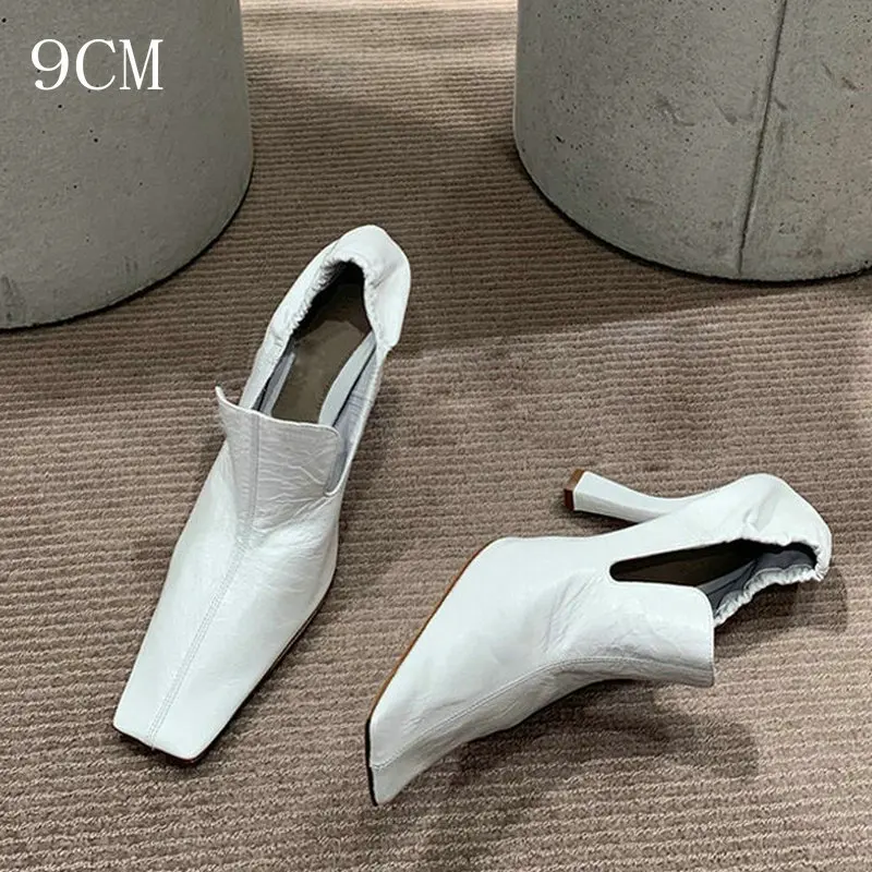 White 9CM Heel