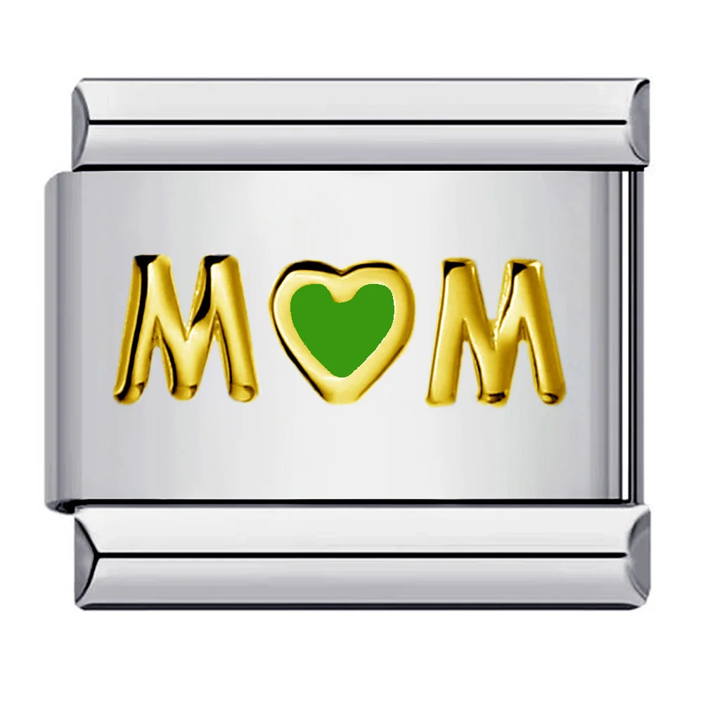 Neue trendige Geschenke, Liebe Mama, klassischer Charm-Handketten-Anhänger, italienische Gliederkette, passend für 9-mm-Armbänder, Edelstahl, Schmuck für die Göttin, DIY-Basteln – Detail 5