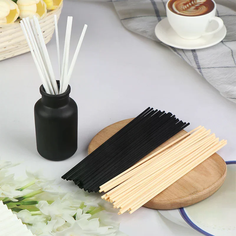 50Pcs/Pack Diffuser Sticks , Fragrance Refill Fibre Reed Thick Aromatherapy Diffuser Sticks For Diffuser Oils Home Decoration