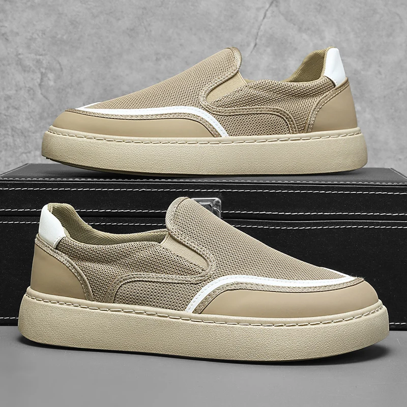 

Новые летние мужские сетчатые туфли, легкие и дышащие, идеально подходящие для отдыха. Противоскользящие и прочные повседневные лоферы.