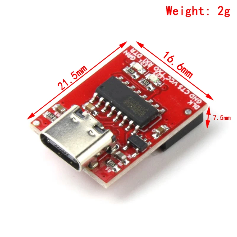 Type C to TTL Serial Port CH340C Module CH340 USB Bus Conversion Chip ISP Communicate Connector for STM32 Serial Port Download