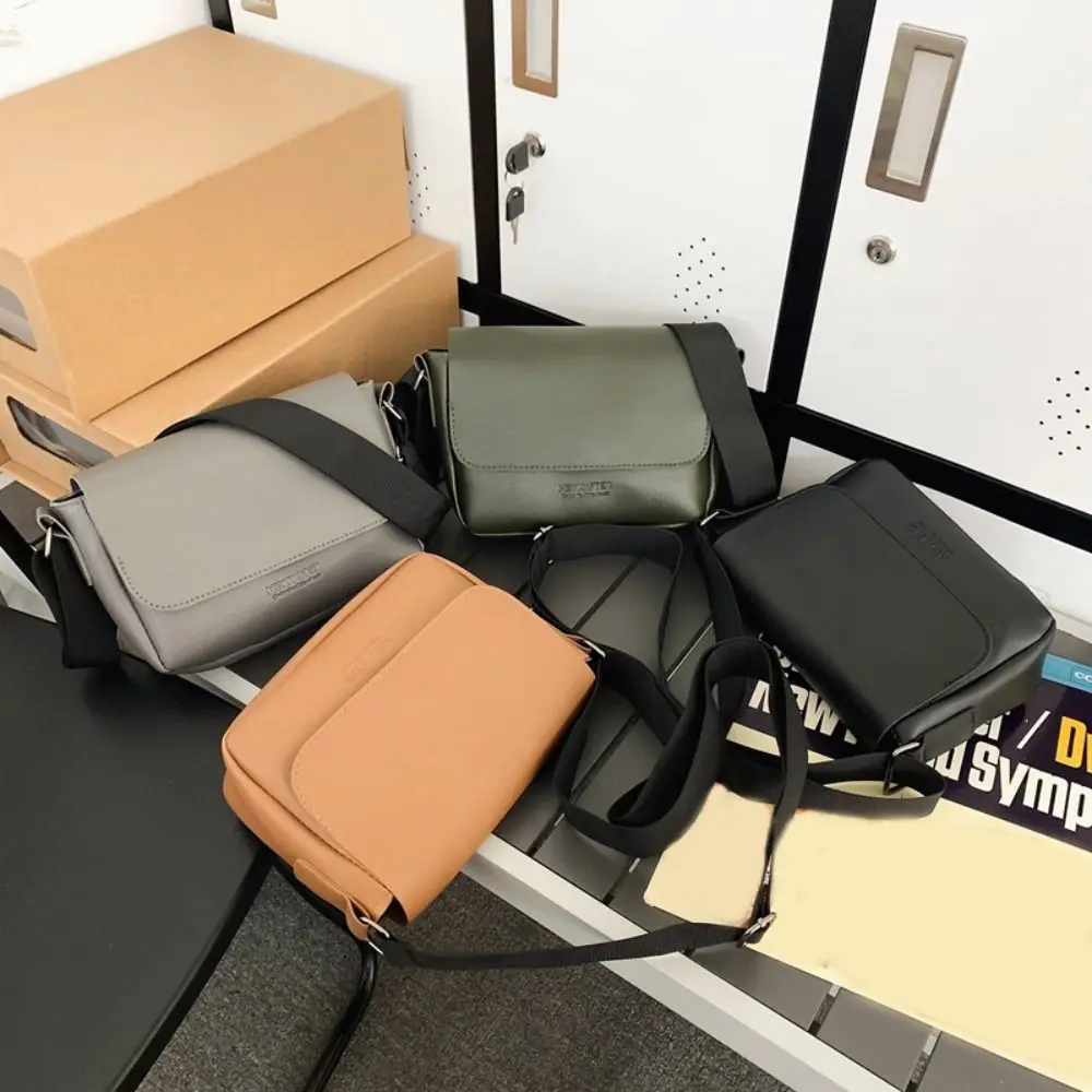 

Fashion Square Men Crossbody Bag PU Leather Rectangular Shoulder Bag Retro Couple Style Women Messenger Bag Hiking