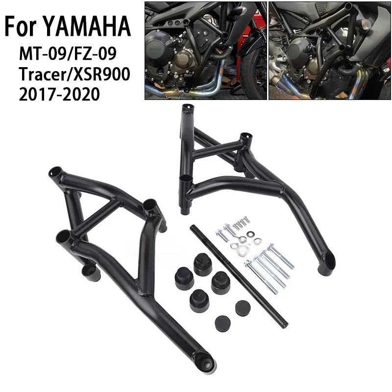For Yamaha MT-09 FZ-09 Tracer900 XSR900 MT 09 2017-2020 Crash Bar Motorcycle Stunt Cage Engine Guard Bumpers Protector MT09 FZ09