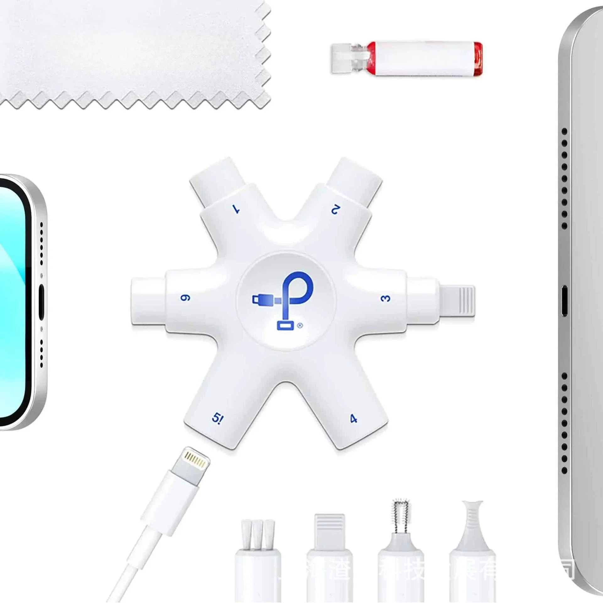 iPad mobile phone computer charging port charging cable cleaning set