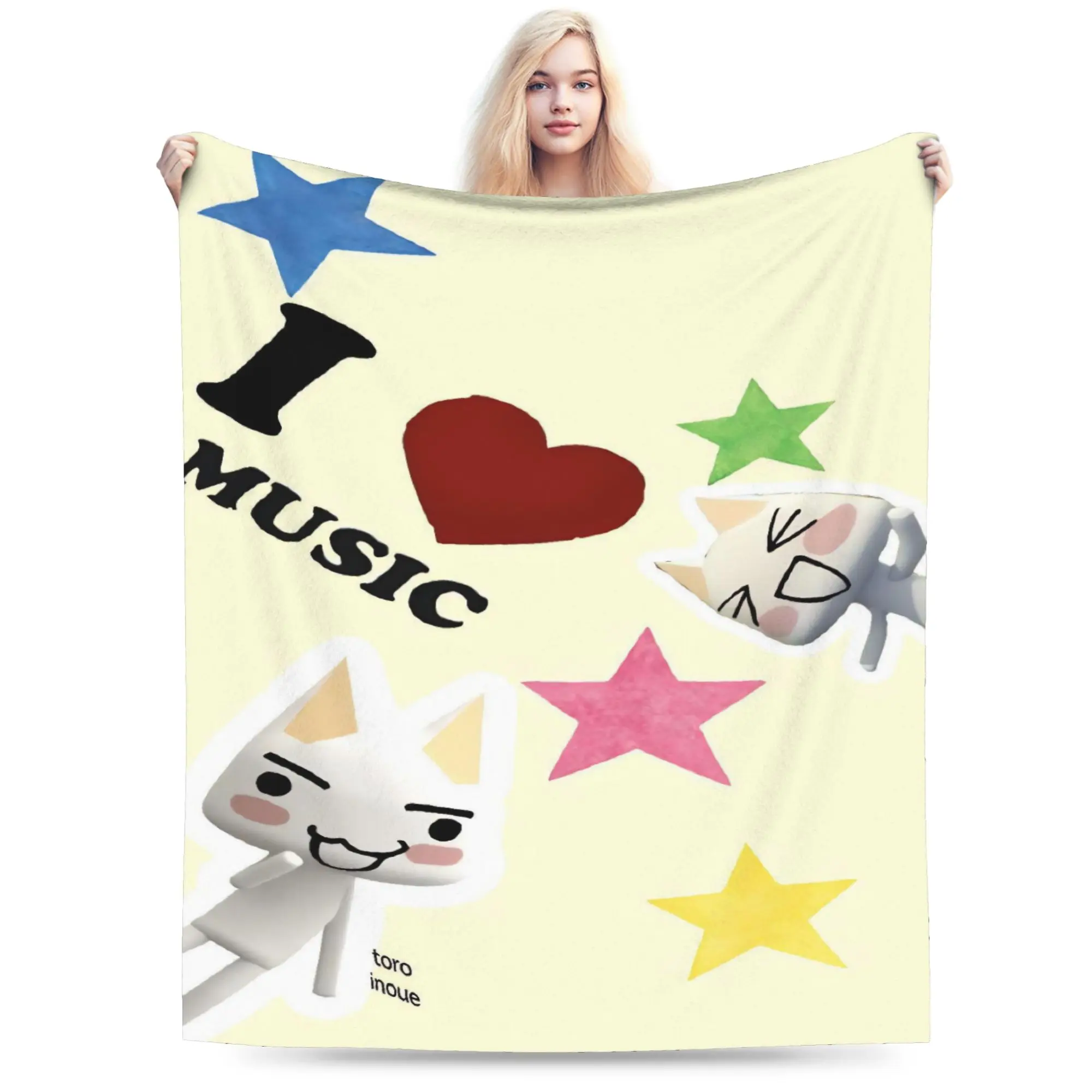 Inoue Toro Plush Blanket Girls Boys  Flannel Throw Blanket For Couch Bed Warm Soft Customized Quality Bedspread Birthday Gift