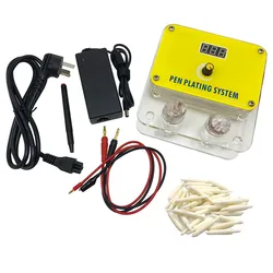 100-240V Pen Electroplating System Jewelry Plating Machine for Gold Silver Repaire Division & 20PCS Pen Tips Plating Accssory