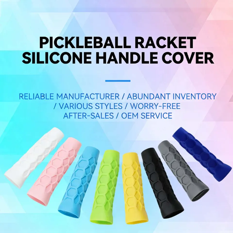 High Elastic Silicone Handle Cover for Pickleball Paddle Shock-Absorbing Grip Protective Accessory - Detail Angle #04