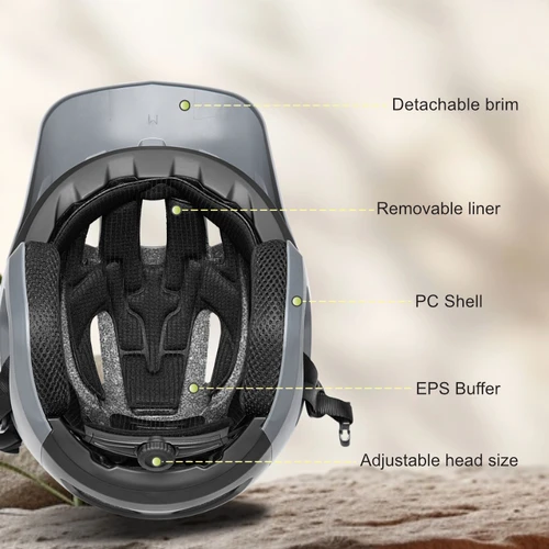 Imagen 2 del producto BATFOX casco de ciclismo de montaña todoterreno casco de bicicleta 3/4 hombres mujeres protección gorra de seguridad Ricing Road MTB cascos de bicicleta