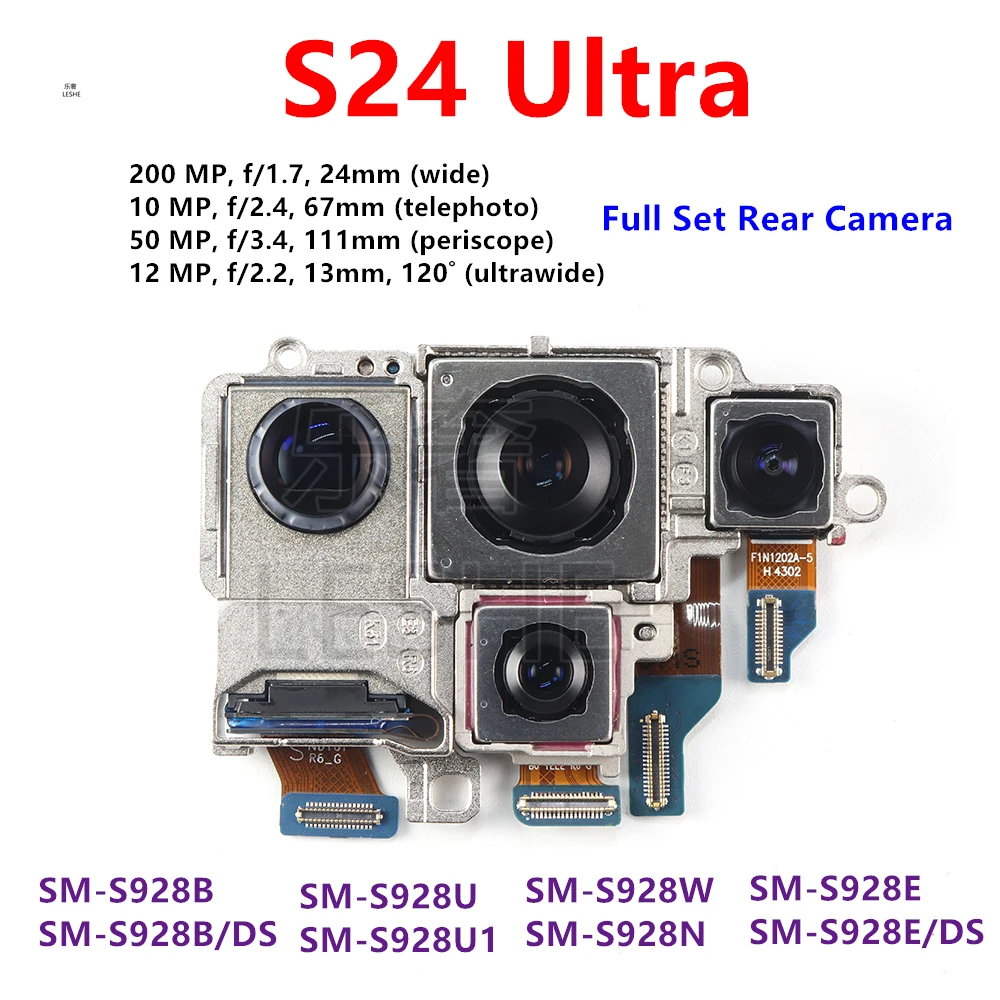 

Основная задняя камера для Samsung Galaxy S24 Ultra 5G SM-S928B S928E S928U, модуль задней камеры, запасные части для смартфона S928 S24U