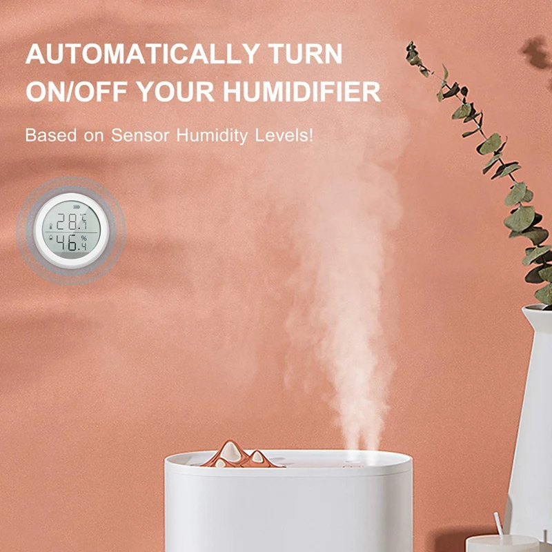 Wifi Smart Zigbee Temperature And Humidity Sensor LCD Screen History Record Smart Home Security Remote Control