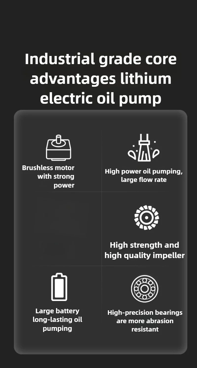 

Best Household Diesel Pump 15m Head 24V Lithium Battery Electric Oil Pump 8m ³/h Rechargeable Oil Pump Self-priming