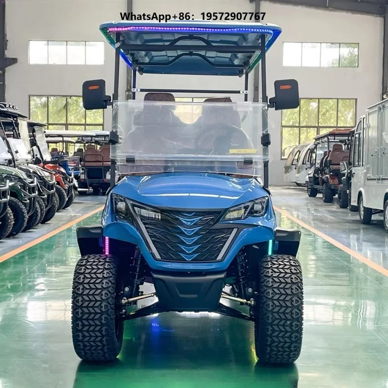 2026 Latest Design Mini Electric Golf Cart High Chassis Golf Cart Custom 6 Seater Lithium Battery Golf Car Electric