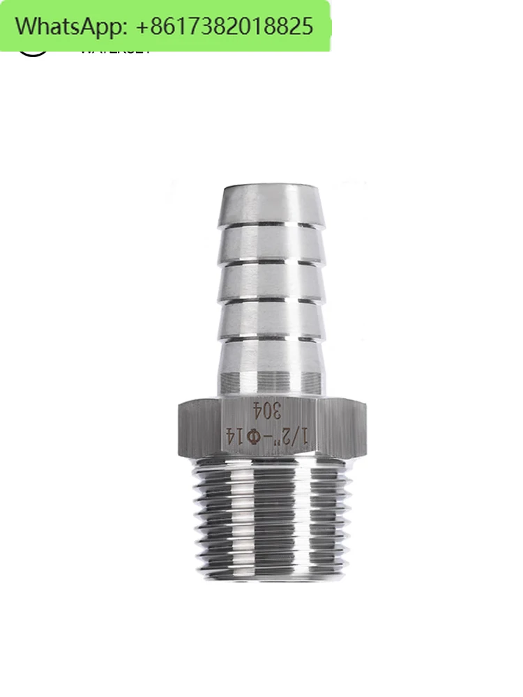 304 stainless steel high-pressure outer wire pagoda straight hose joint thickened water pipe skin joint 2 in 4 in 10mm