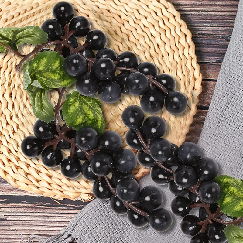 10 Bunches Of Artificial Black Grapes Fake Fruit Home House Kitchen Party Wedding Decoration Photography