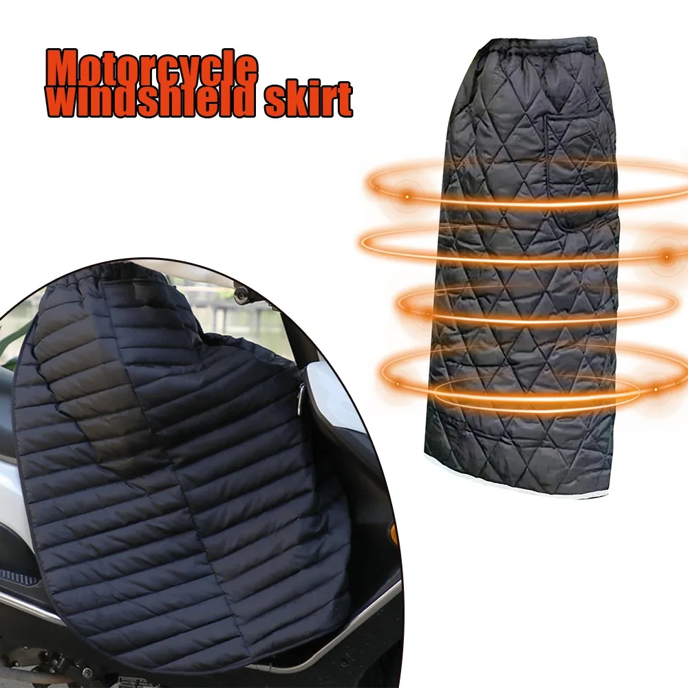 Scooter Leg Cover Winter Waterproof Cold Knee Pad Windshield Blanket Unisex Outdoor Motorcycle Warm Cotton Knee Skirt