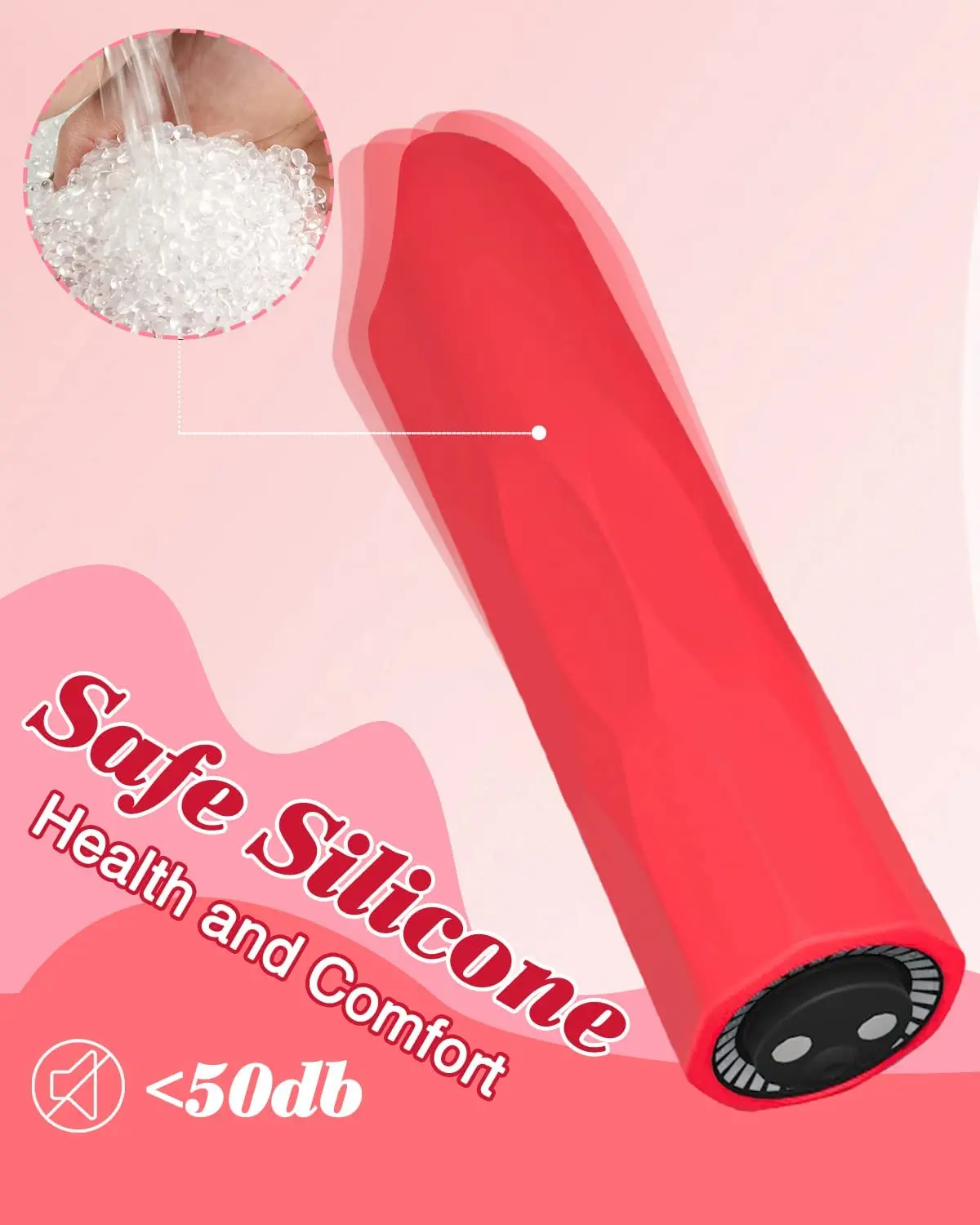 Onismo Bullet Vibrator, Mini G Spot Vibrator Klitoris Vibration Lippenstift Viber 10 Vibration Erwachsenen Sexspielzeug Frauen wasserdicht (rot