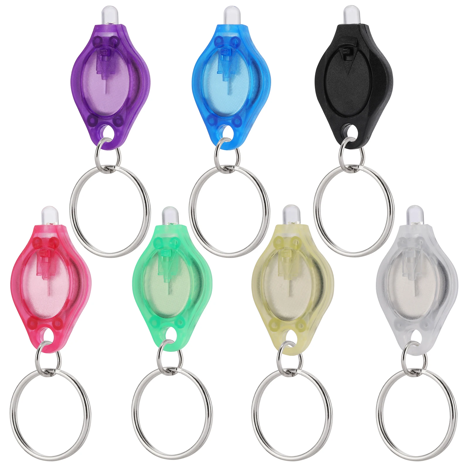 1/10/50/100pc Multicolored Led Keychain light Mini Gift Bright Night Key chain Lamp Torch Portable Emergency Lighting Flashlight