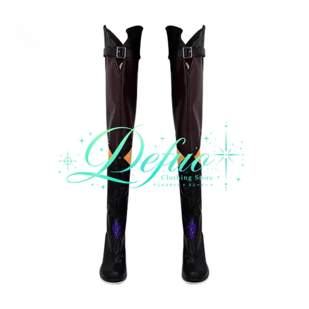Black Cosplay Boots Custom Made for New Year Game Expo Character Event and Studio Photo Shoot