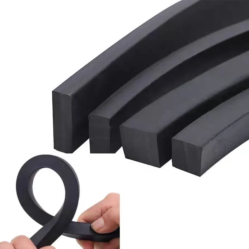 Square Fluorine Rubber Strip 4mm 5mm 6mm 7mm 8mm Fluororubber Cord Seal Acid Alkali Corrosion High Temp And Oil Resistant