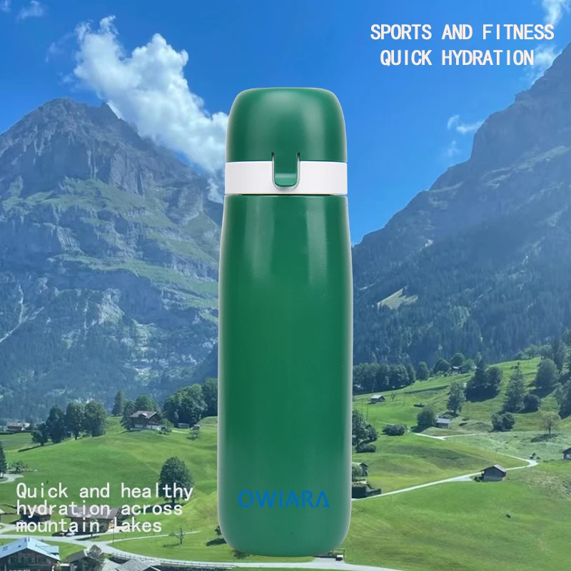 

Owiara Portable Bottle Soft Flask Water Purifier Bottle with Filter for Outdoor Camping Running Hiking Emergency Equipment 600ml