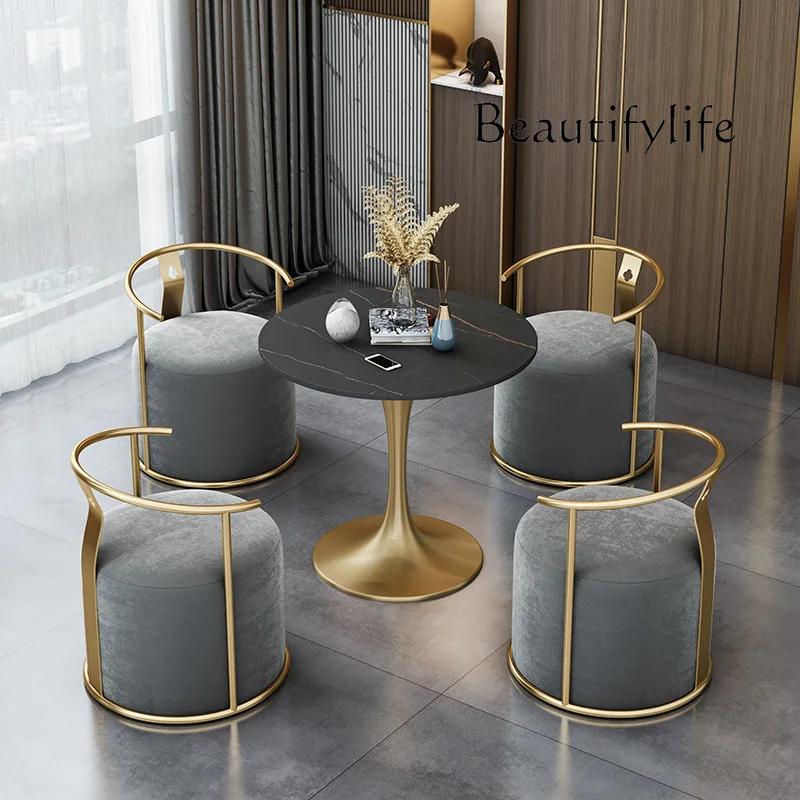 Nordic sales office negotiates table and chair design simple small round table