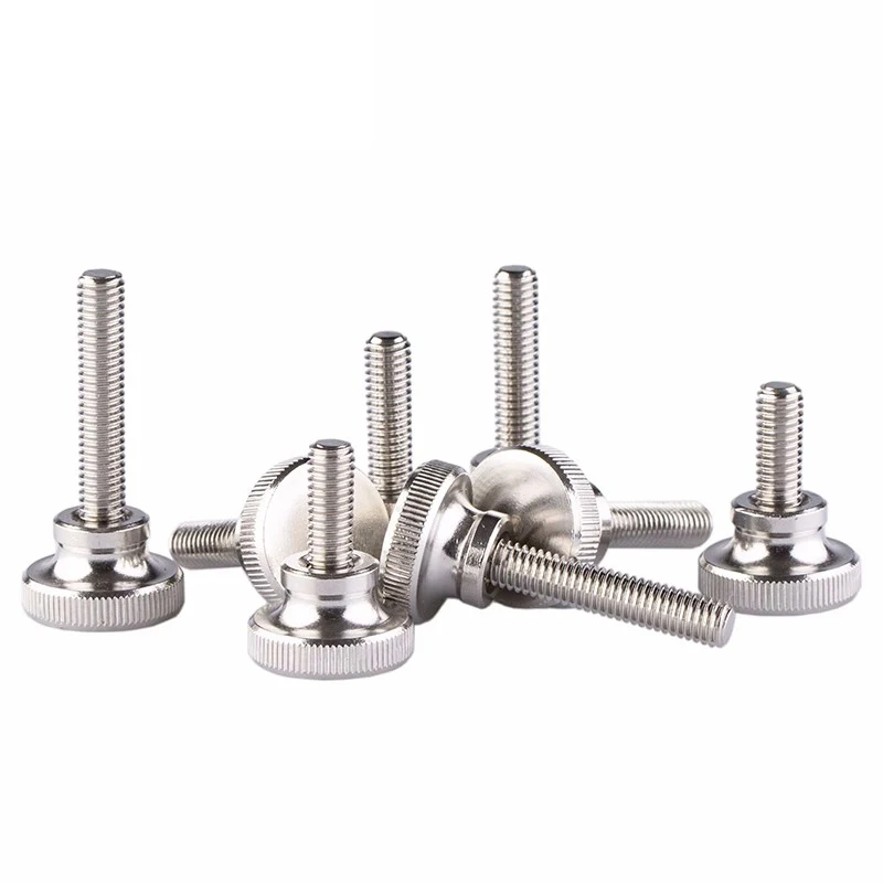 50pcs~5pcs GB834 Rozsdamentes Acél knurled fejét lépés Hüvelykujj csavaros M2 M2.5 M3 M4 M5 M6 Időmértékes Magas fejét kézi Átállítás csavarok