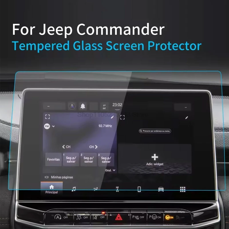 Touchscreen Protector Tempered Glass For JEEP Commander 2022 10.1 inch car infotainment navigation Commander accessories