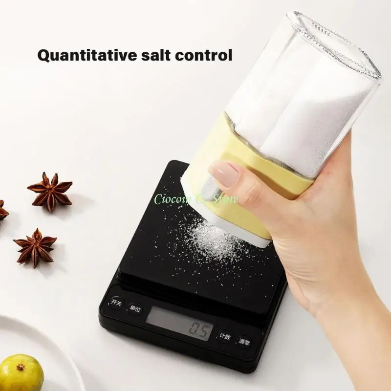 X90F Precisions Seasoning Dispenser Glass Shaker Air Tight Seal Double Functionality Spices Container For Home Cooking