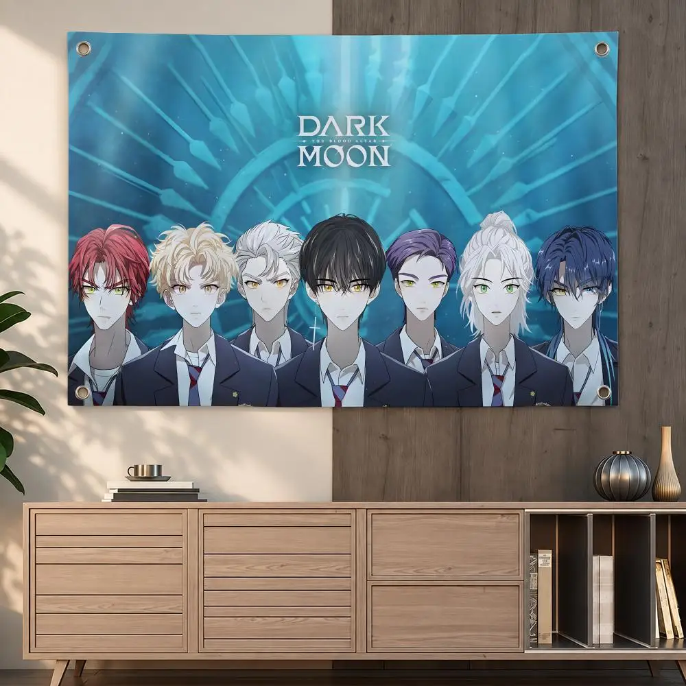 Supernatural Fantasy Webtoon Series DARKMOON Flags Indoor Outdoor Wall Hanging Flag Decor Banner Wall Decor