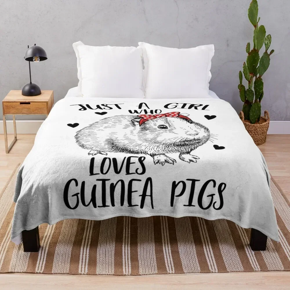 

Just a girl who loves Guinea Pigs Throw Blanket Loose Flannel christmas decoration Baby Blankets