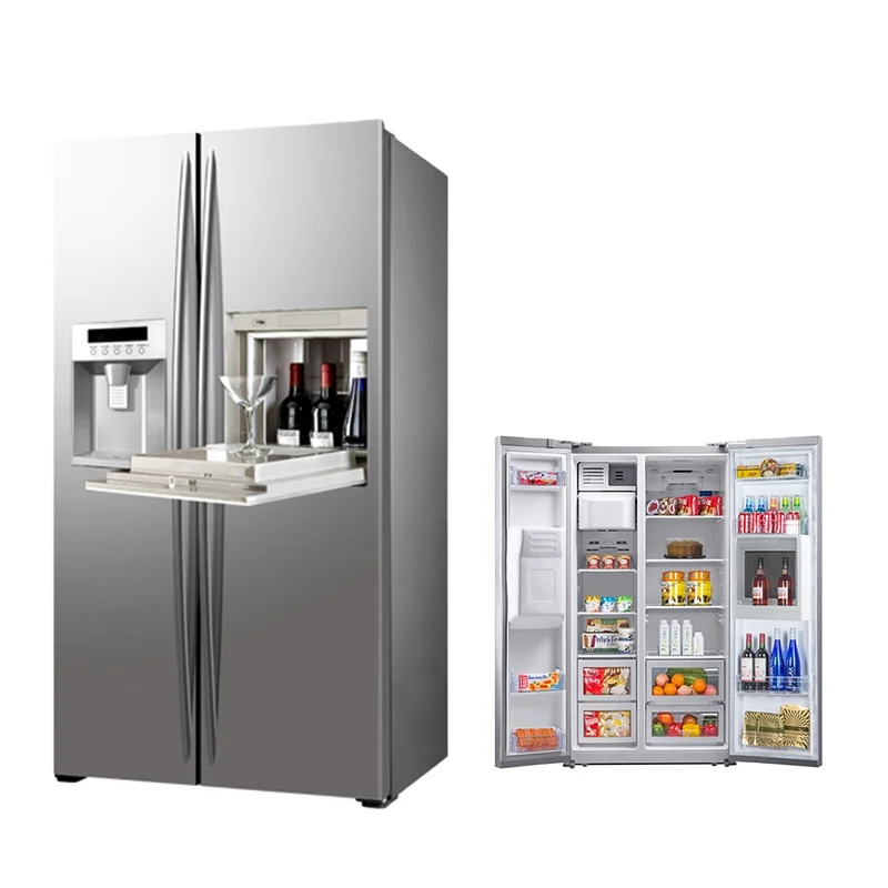 

Smeta 552L Ice Maker Mini Bar Side by Side Double Door Refrigerators Home Fridge