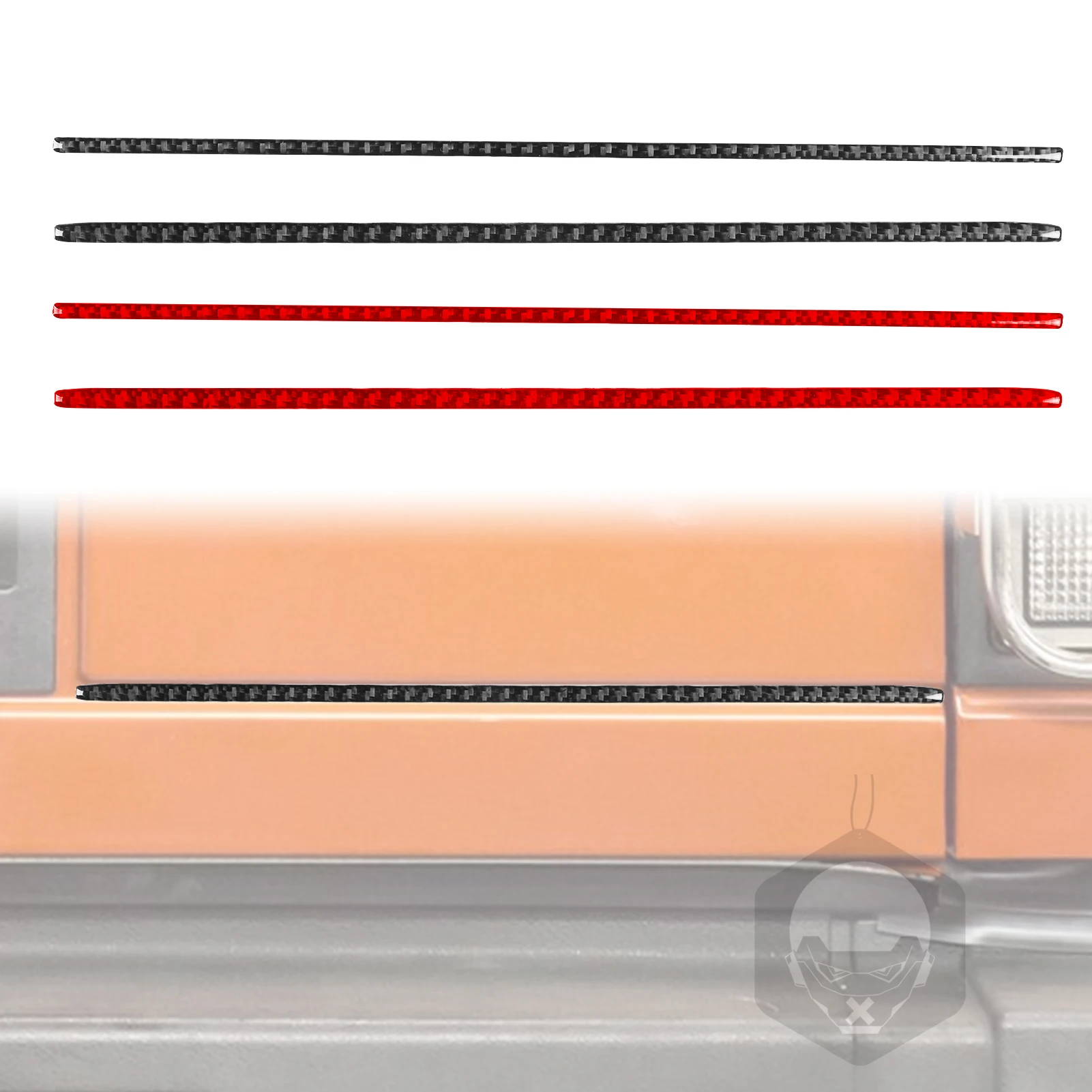 

For Hummer H2 2003 2004 2005 2006 2007 Carbon Fiber Car Exterior Trunk Wood grain Trim Strip Accessories Sticker