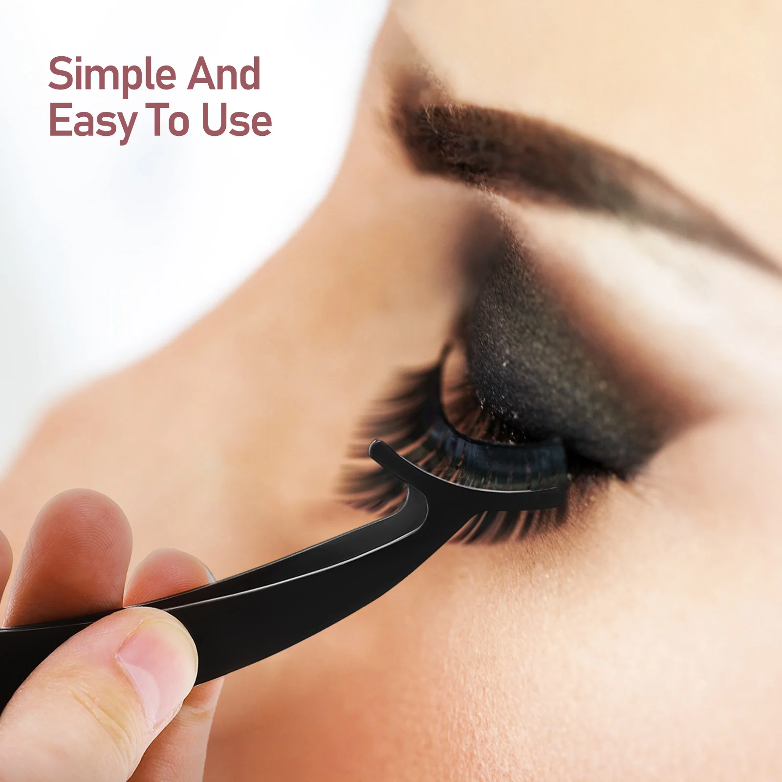 

4Pcs False Eyelash Applicator Tweezers Stainless Steel Lash Extension Remover Clips Professional Makeup Tools Eyelash Tweezers