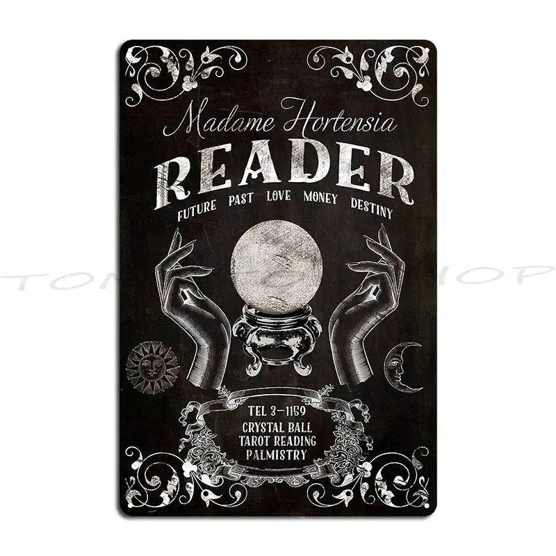 Crystal Ball Reader Vintage Sign Metal Plaque Poster Plaques Cinema Party  Customize  Tin Sign Poster