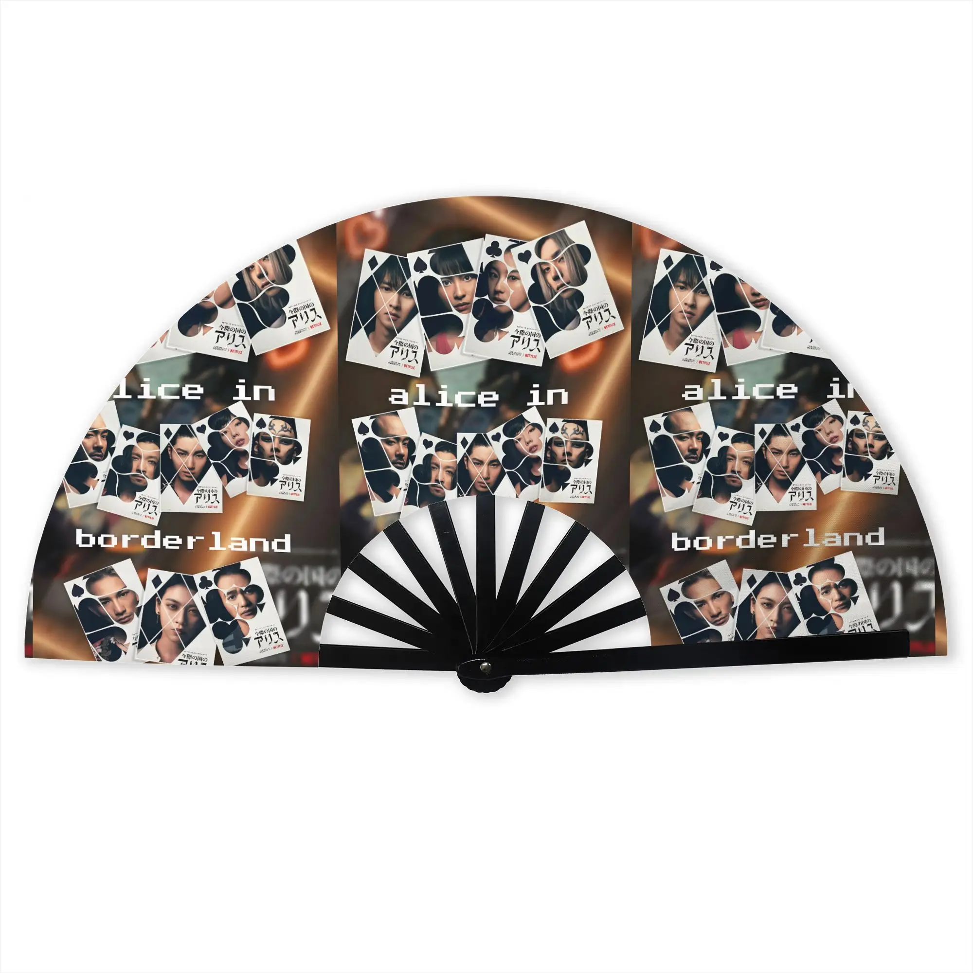 Custom Alice Cartoon In Borderlandes - Chishiya Promotional Gift Hand Fan Wedding  Durable Folding Fans Novelty Bulk Pack Fan
