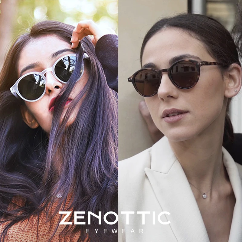 ZENOTTIC Retro Polarized Sunglasses 2023 2024 Men Women Vintage Small Round Frame Sun Glasses Polarized Lens UV400 Goggles Shade