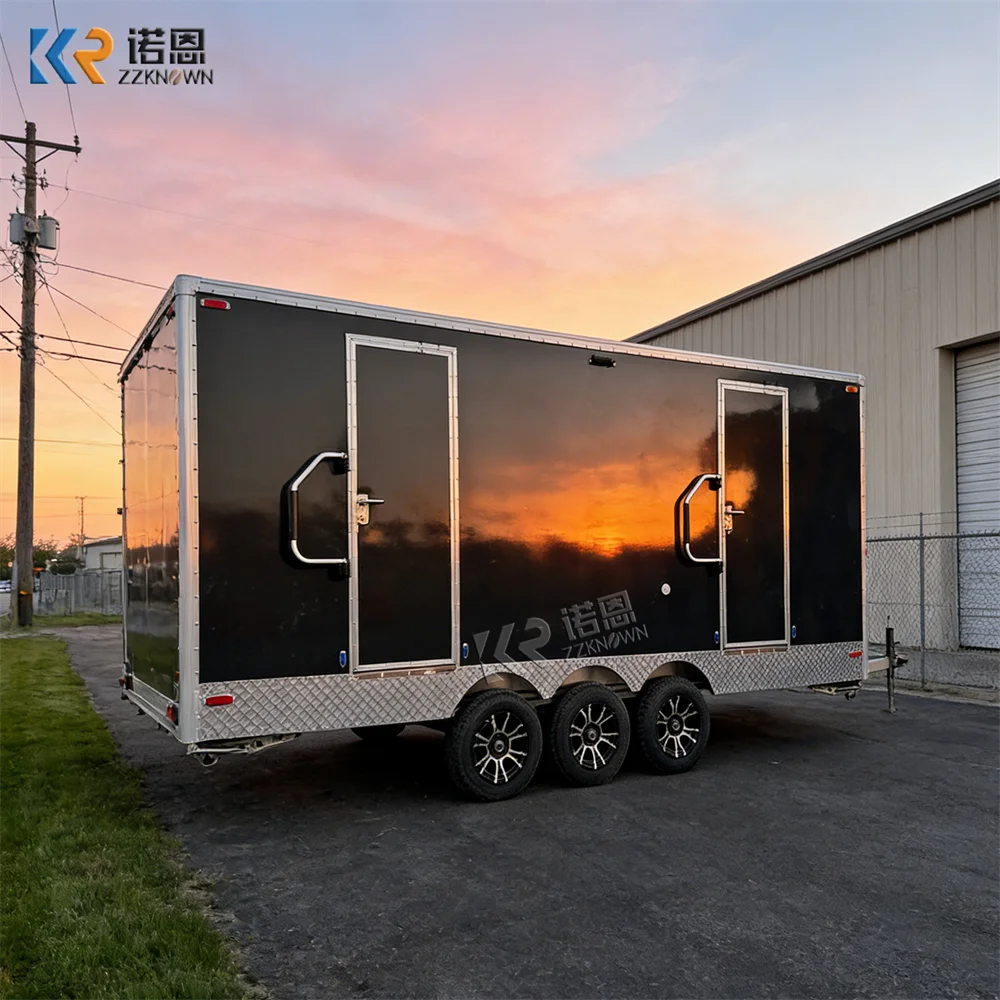 

Mobile Portable Toilet Prefab Toilet Restroom Prefab Toilet Houses Outdoor Luxury Toilet Trailer with Multiple Stalls