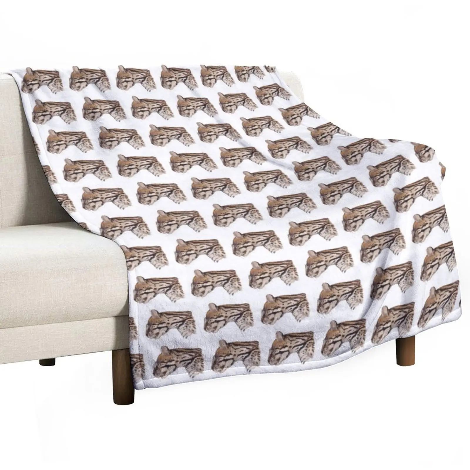 

Margay Cat Throw Blanket Sofa Blanket Summer Blanket Beach Blanket