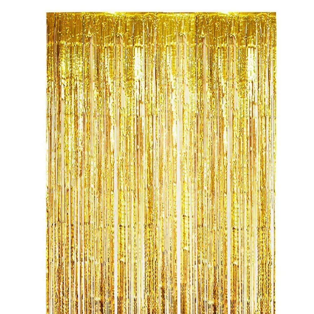 Cortina de seda de lluvia gruesa para decoración de pared de fondo de fiesta, múltiples opciones de color para bodas y cumpleaños