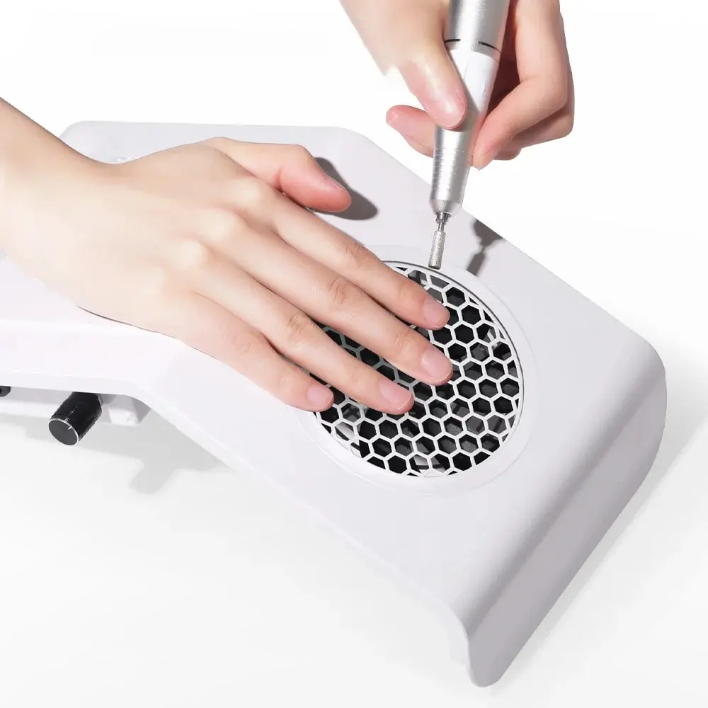 LULAA 40W Nail Dust Collector Stepless Adjustable Suction Manicure Dust Extractor Three Styles US EU Plug For Salon Household