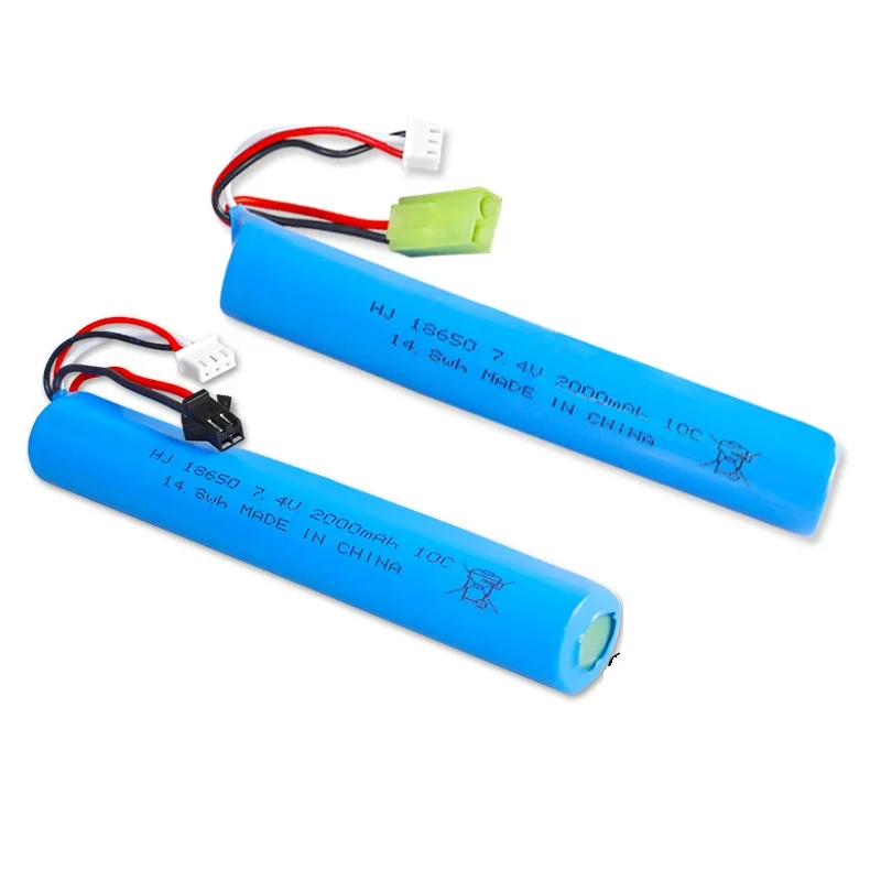 7.4V 2000mAh 18650 Li-ion battery for Electric Water Toys Gun/Automatic Splatter Ball Rifle Paintball/Airsoft Pistol