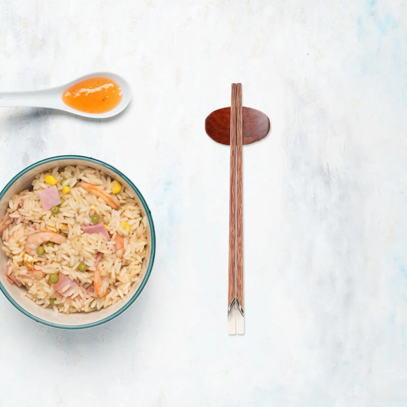 

1 Pair Reusable Wooden Chopsticks Non Slip Lightweight For Seniors Camping Travel Dining Timber Eating Flatware Household