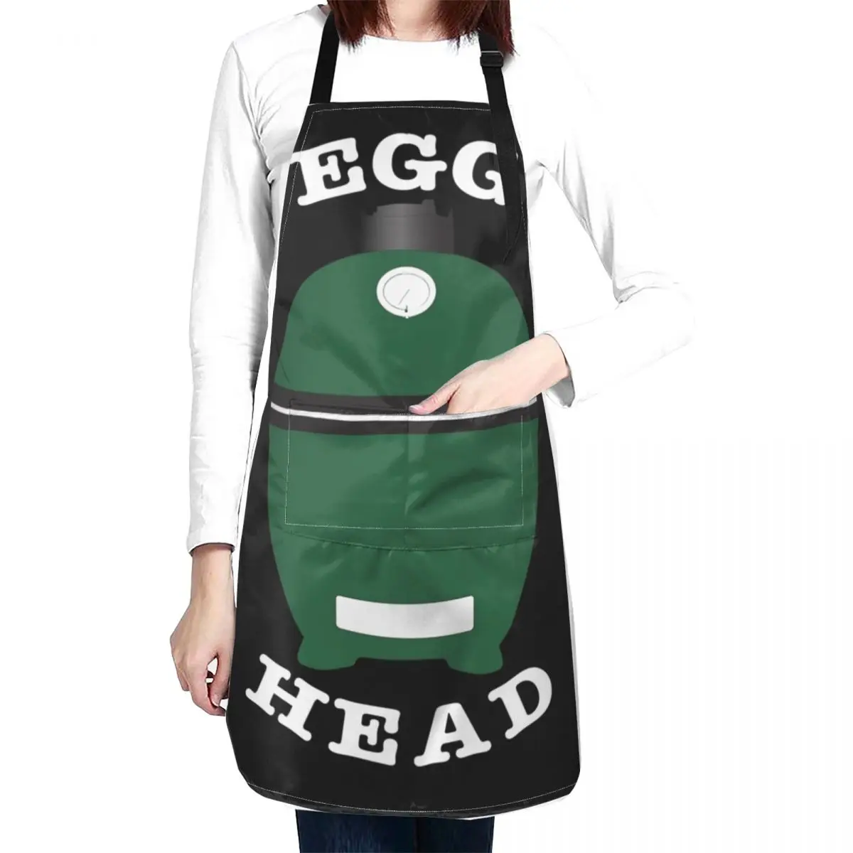 Egg Head Funny Dad BBQ Grilling T-Shirt Apron Kitchen Chef Chef jacket men Women's Dress Kitchen Supplies Apron