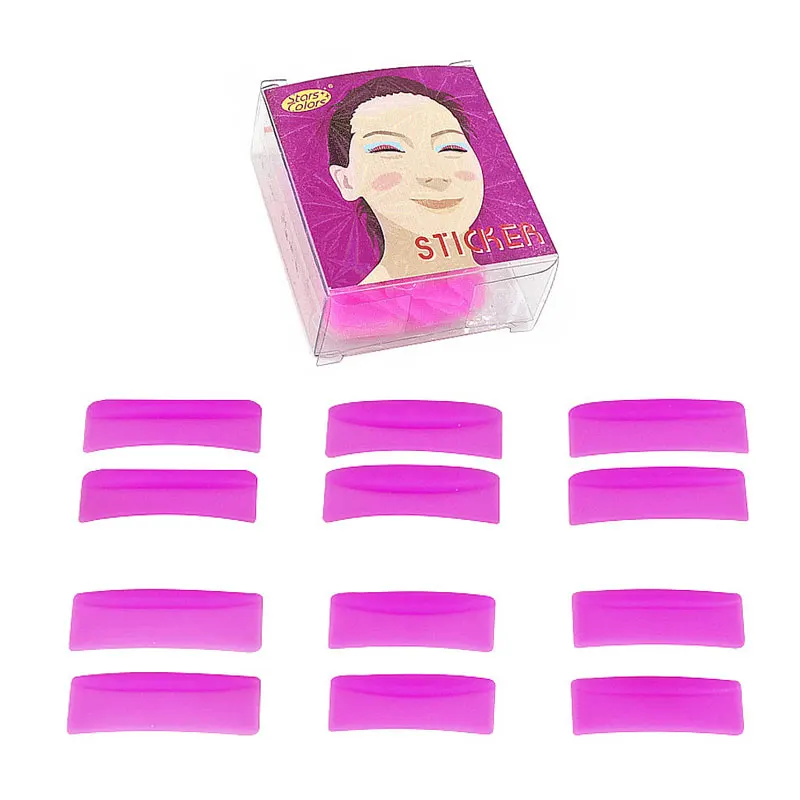 

6Pairs Reusable Eyelash Perming Pad Silicone Lash Lifting Kit Curler Curling Rod Shield Lashes Extension Supplies