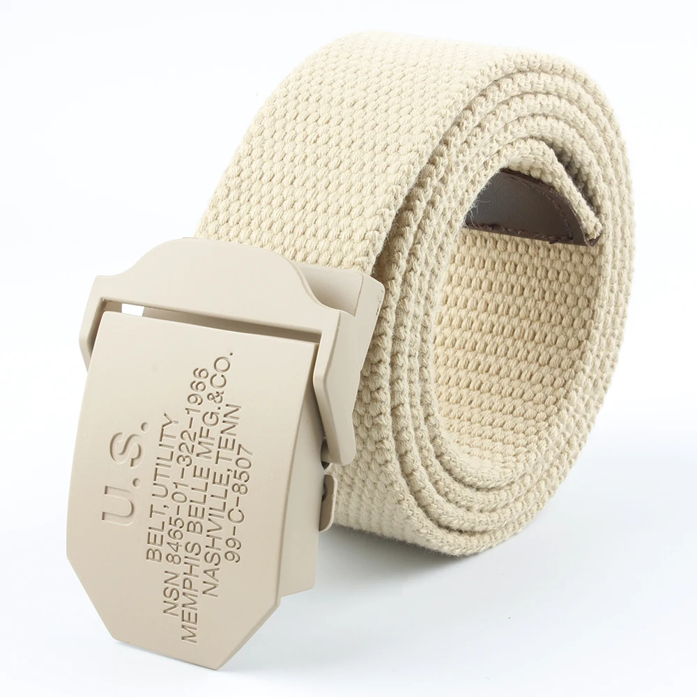 

New Neutral Tooling Casual Style Canvas Belt U.S. Military Fans Outdoor Men's Belt A Variety of Colors and Styles Extended 140cm