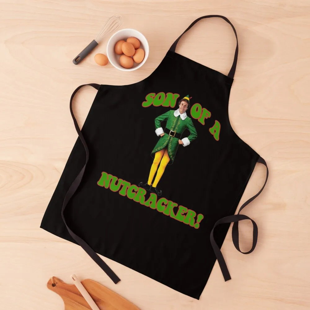 SON OF A NUTCRACKER! Buddy the Elf Christmas movie Will Ferrell Apron apron for kitchen women